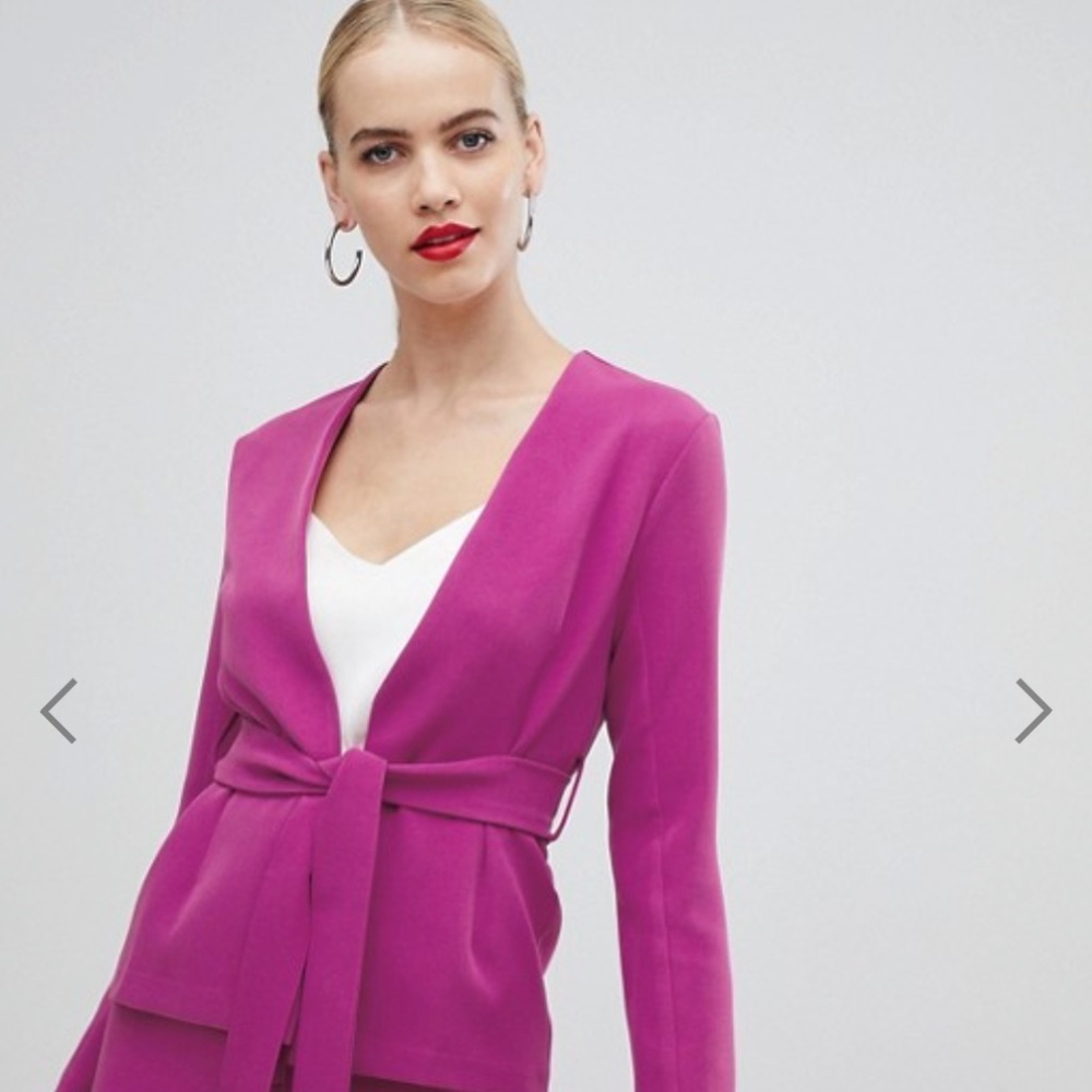 tailored blazer in pink